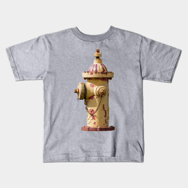 Peeling Yellow Fire Hydrant Kids T-Shirt by Enzwell